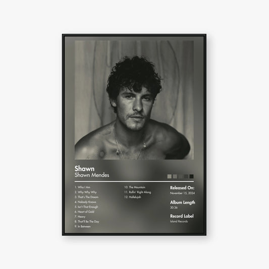 Shawn Mendes — Shawn Album Poster — Blur frame mockup
