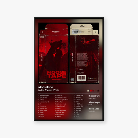 Sidhu Moose Wala — Moosetape Album Poster — Blur frame mockup