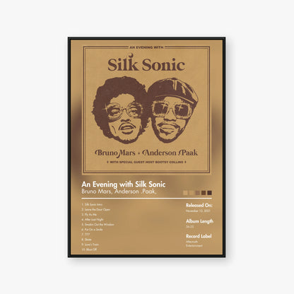 Silk Sonic — An Evening With Silk Sonic Album Poster — Blur frame mockup