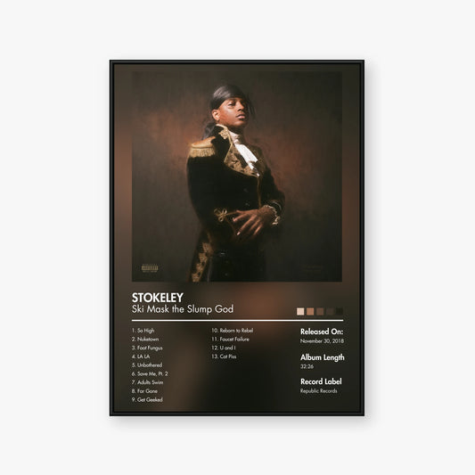 Ski Mask the Slump God — STOKELEY Album Poster — Blur frame mockup