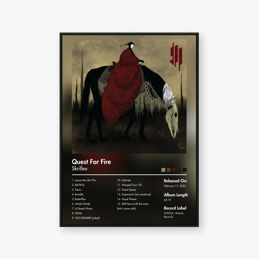 Skrillex — Quest for Fire Album Poster — Blur frame mockup