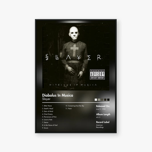 Slayer — Diabolus in Musica Album Poster — Blur frame mockup
