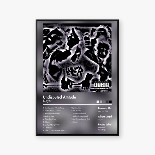 Slayer — Undisputed Attitude Album Poster — Blur frame mockup