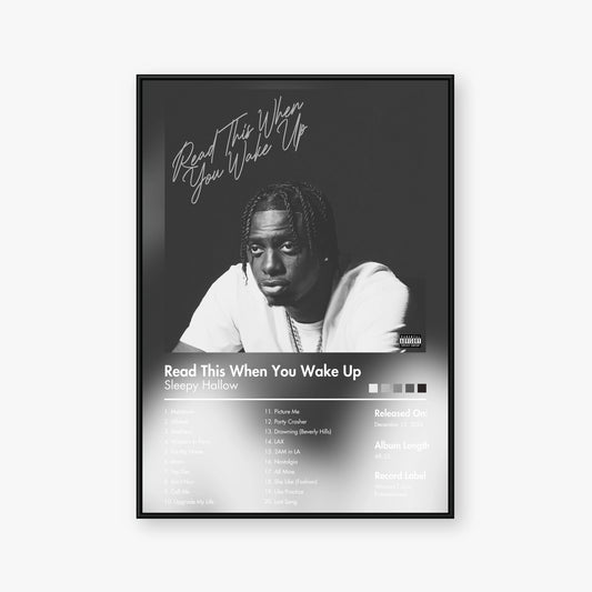 Sleepy Hallow — Read This When You Wake Up Album Poster — Blur frame mockup