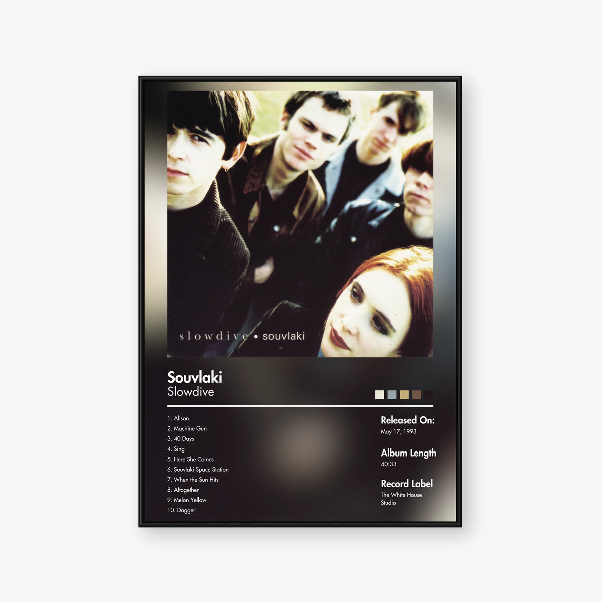 Slowdive — Souvlaki Album Poster — Blur frame mockup