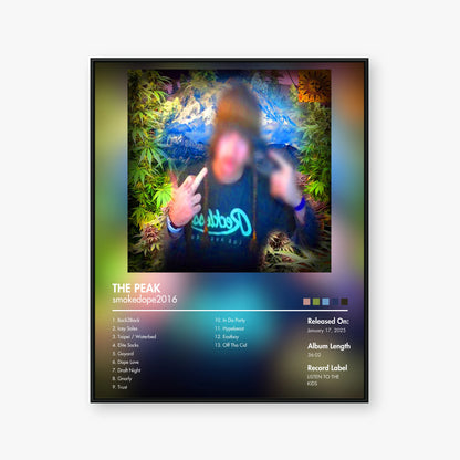 smokedope2016 — THE PEAK Album Poster — Blur frame mockup