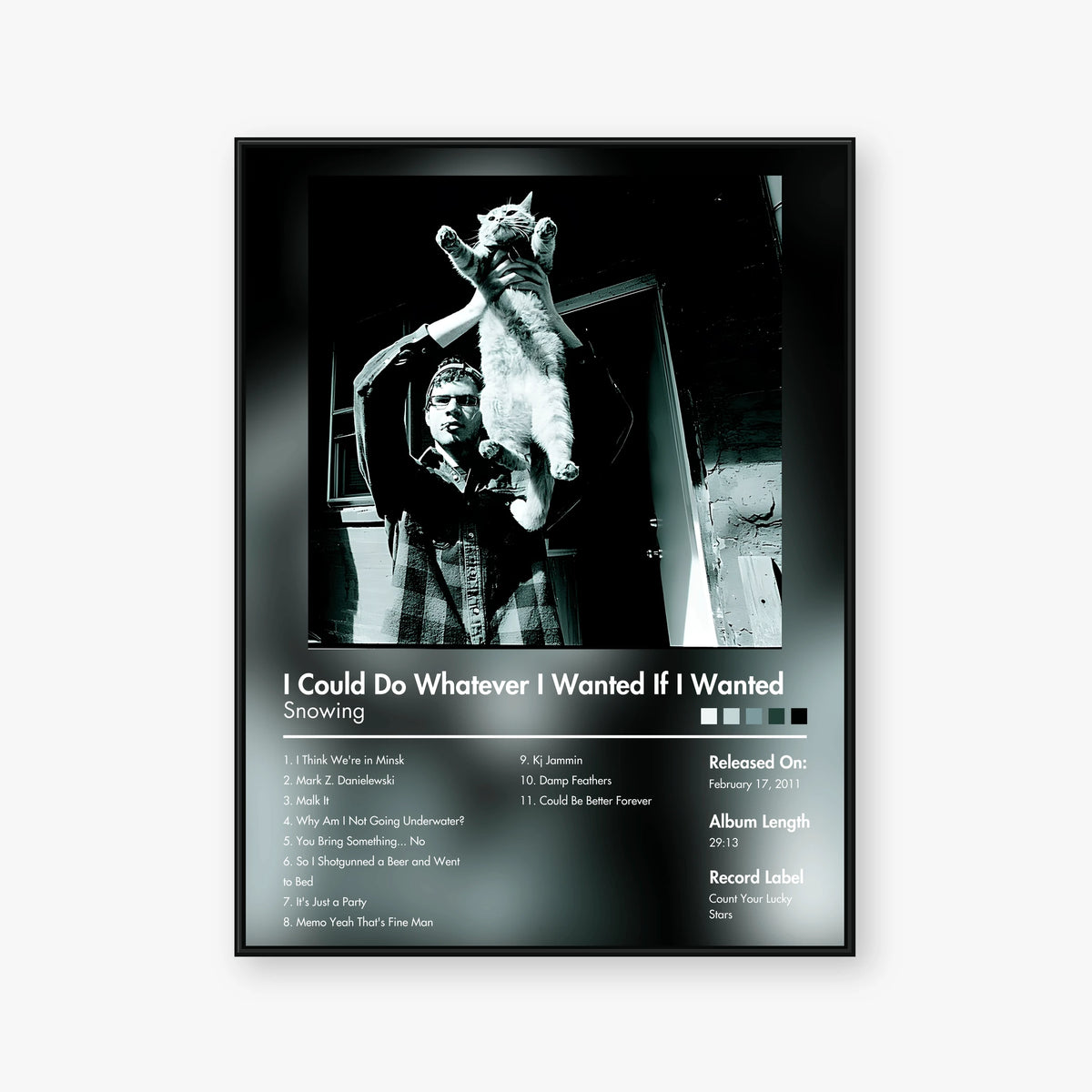 Snowing — I Could Do Whatever I Wanted If I Wanted Album Poster — Blur frame mockup