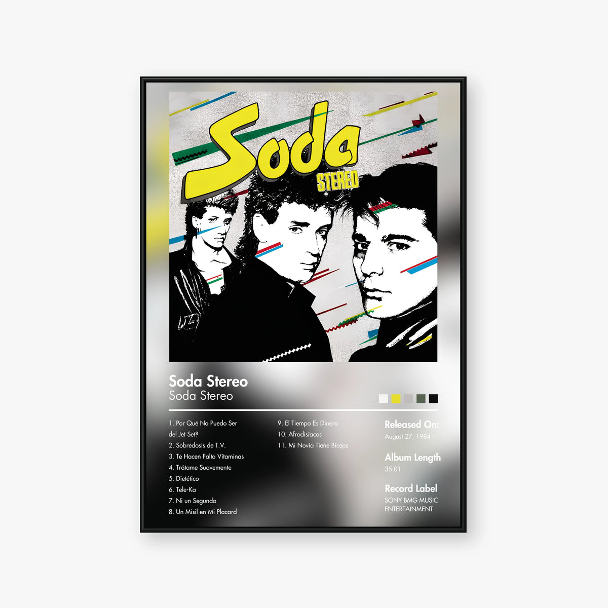 Soda Stereo — Soda Stereo Album Poster — Blur frame mockup