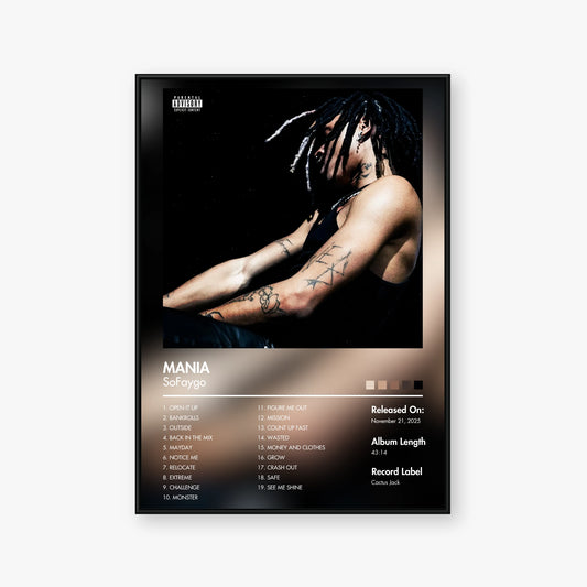 SoFaygo — MANIA Album Poster — Blur frame mockup