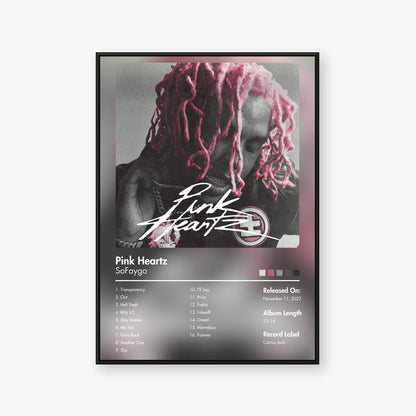 SoFaygo — Pink Heartz Album Poster — Blur frame mockup