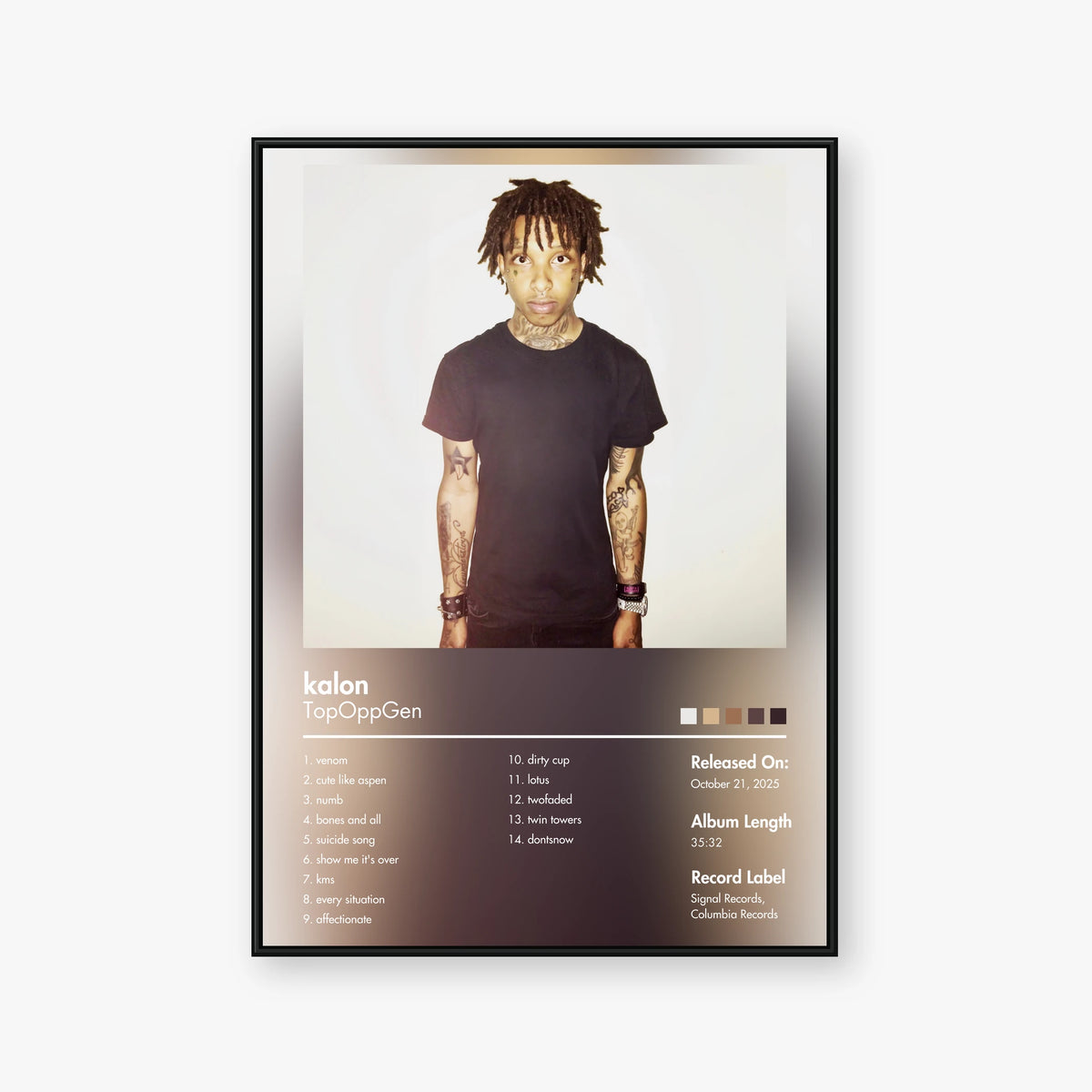 Sonerien Du — Kalon Album Poster — Blur frame mockup