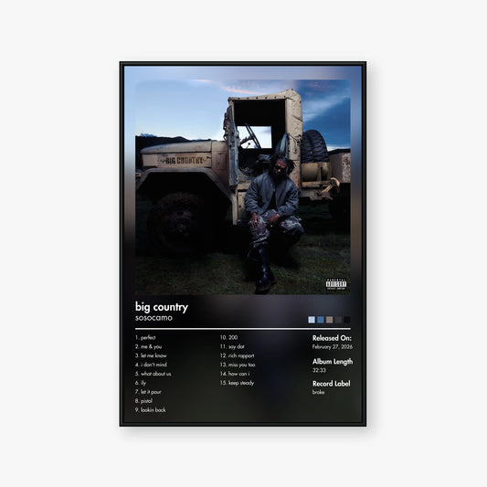 sosocamo — big country Album Poster — Blur frame mockup