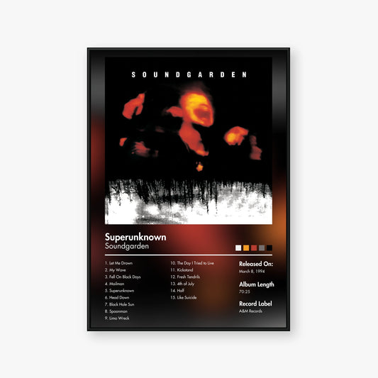 Soundgarden — Superunknown Album Poster — Blur frame mockup
