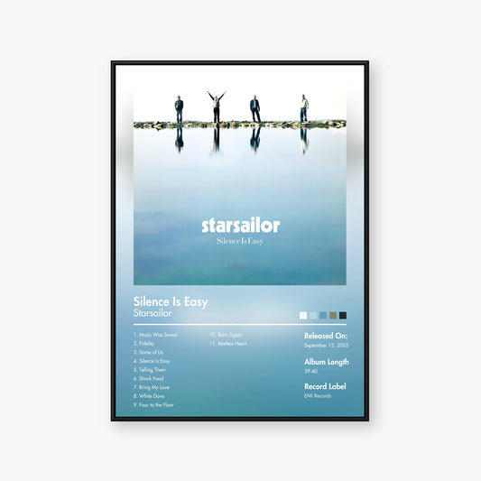 Starsailor — Silence Is Easy Album Poster — Blur frame mockup