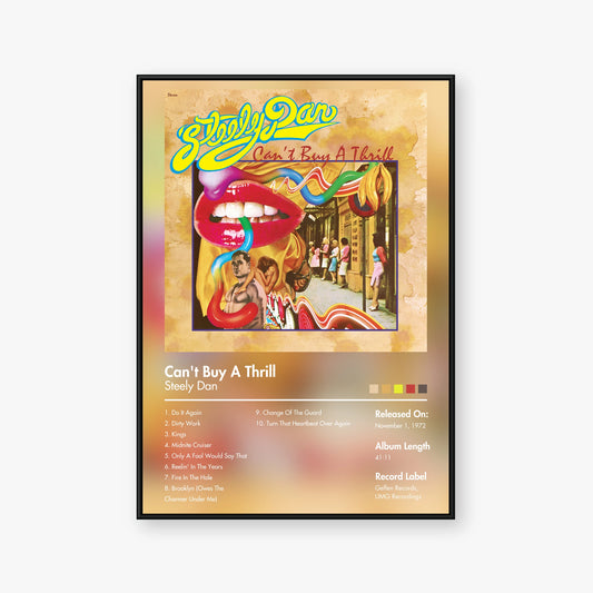 Steely Dan — Cant Buy A Thrill Album Poster — Blur frame mockup