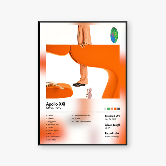Steve Lacy — Apollo XXI Album Poster — Blur frame mockup