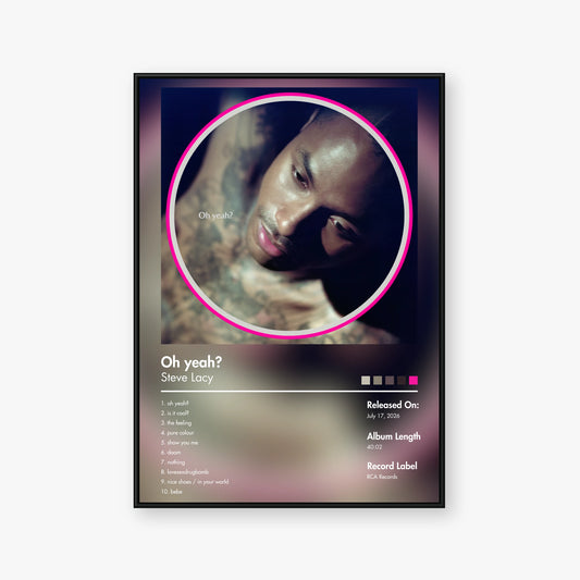 Steve Lacy — Oh yeah? Album Poster — Blur frame mockup