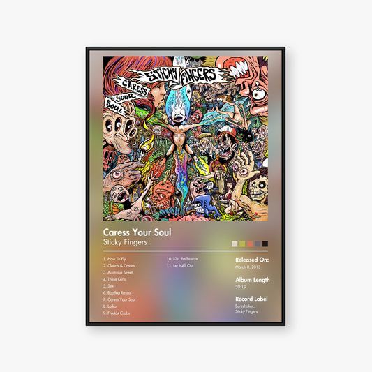 Sticky Fingers — Caress Your Soul Album Poster — Blur frame mockup