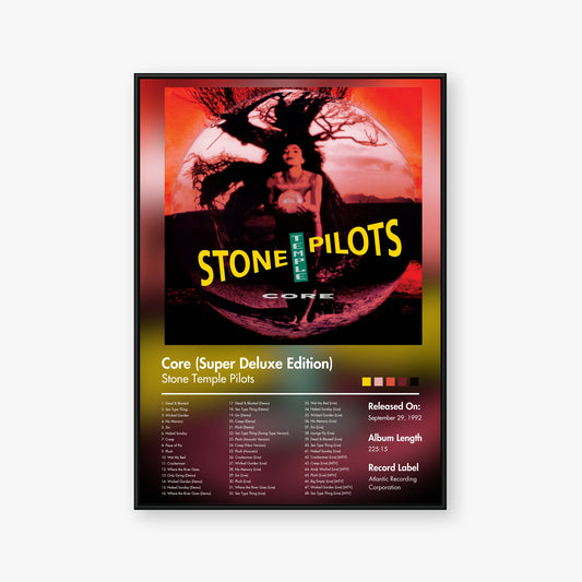 Stone Temple Pilots — Core (Super Deluxe Edition) Album Poster — Blur frame mockup