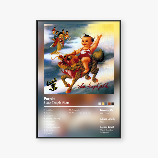 Stone Temple Pilots — Purple Album Poster — Blur frame mockup