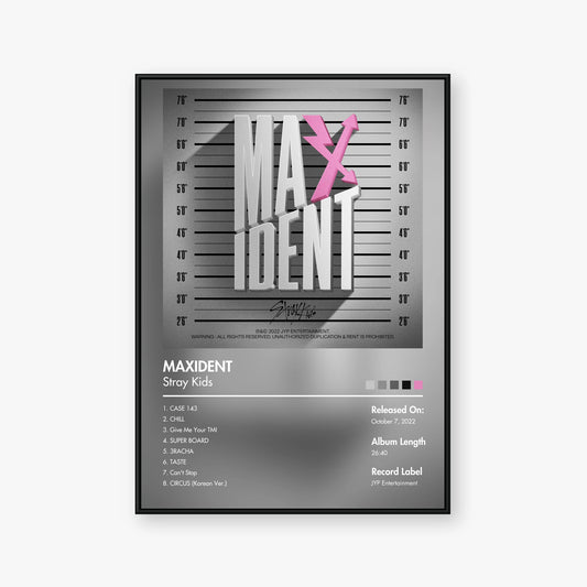 Stray Kids — MAXIDENT Album Poster — Blur frame mockup