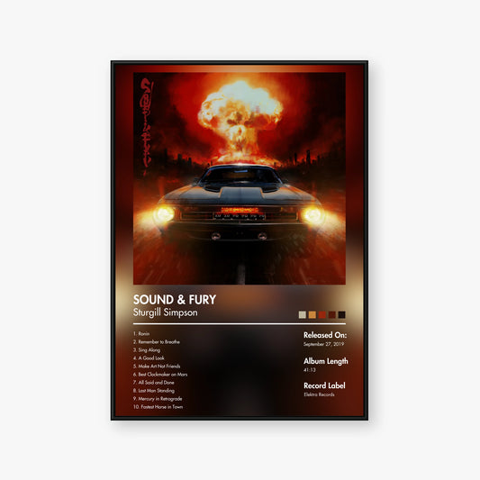 Sturgill Simpson — SOUND & FURY Album Poster — Blur frame mockup