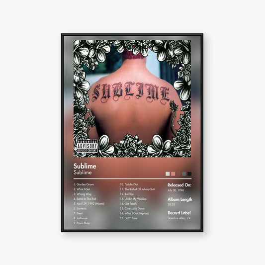 Sublime — Sublime Album Poster — Blur frame mockup
