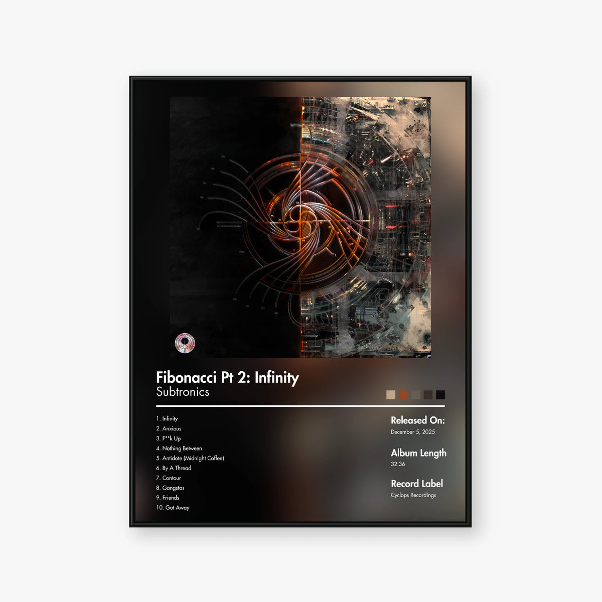 Subtronics — Fibonacci Pt 2: Infinity Album Poster — Blur frame mockup