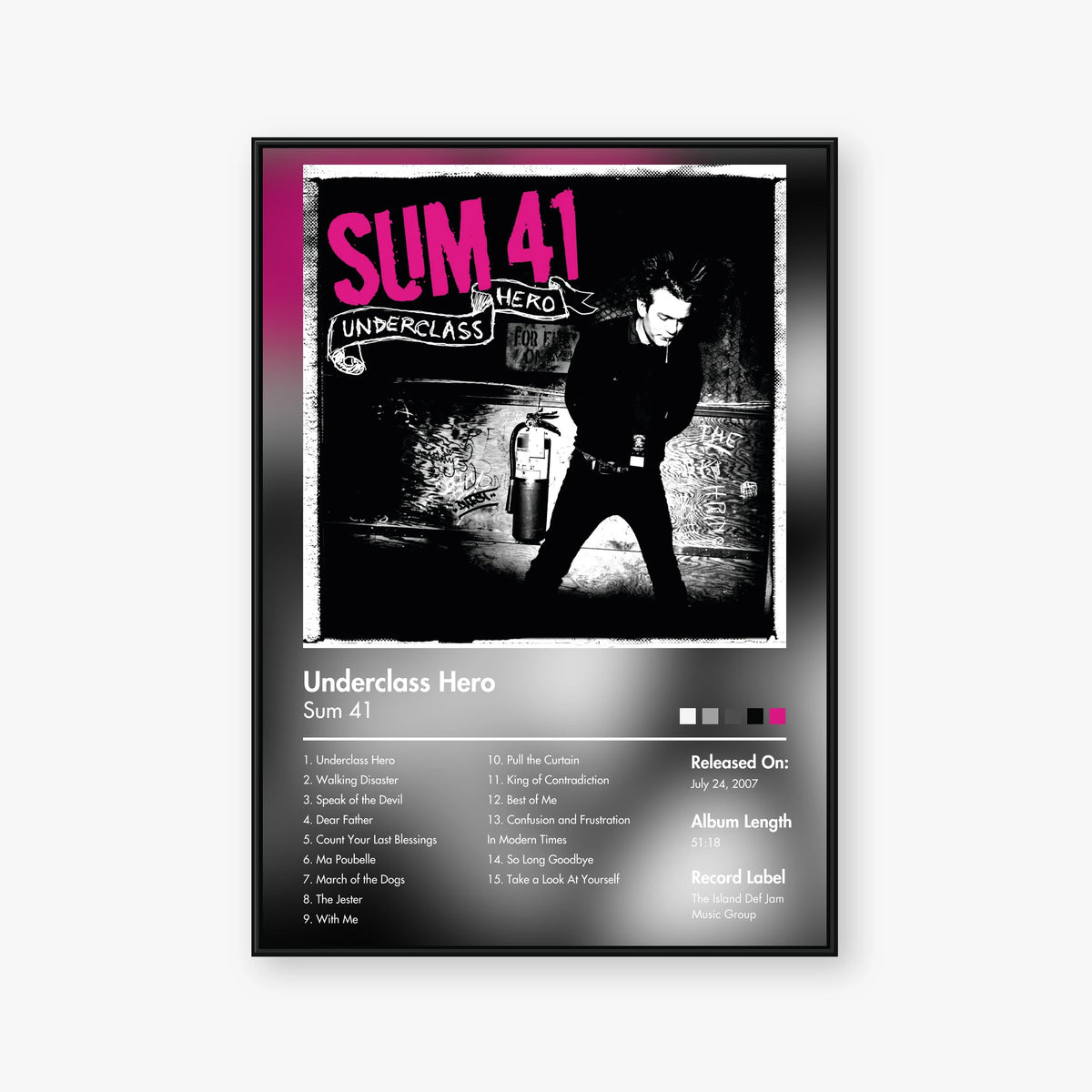 Sum 41 — Underclass Hero Album Poster — Blur frame mockup