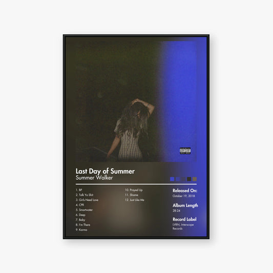 Summer Walker — Last Day of Summer Album Poster — Blur frame mockup