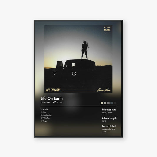 Summer Walker — Life on Earth Album Poster — Blur frame mockup