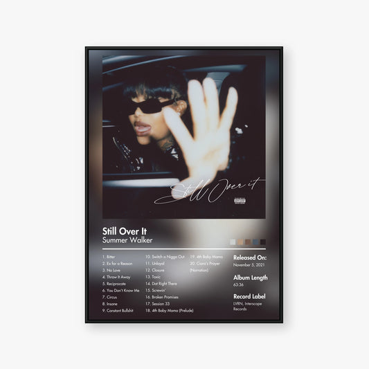 Summer Walker — Still Over It Album Poster — Blur frame mockup