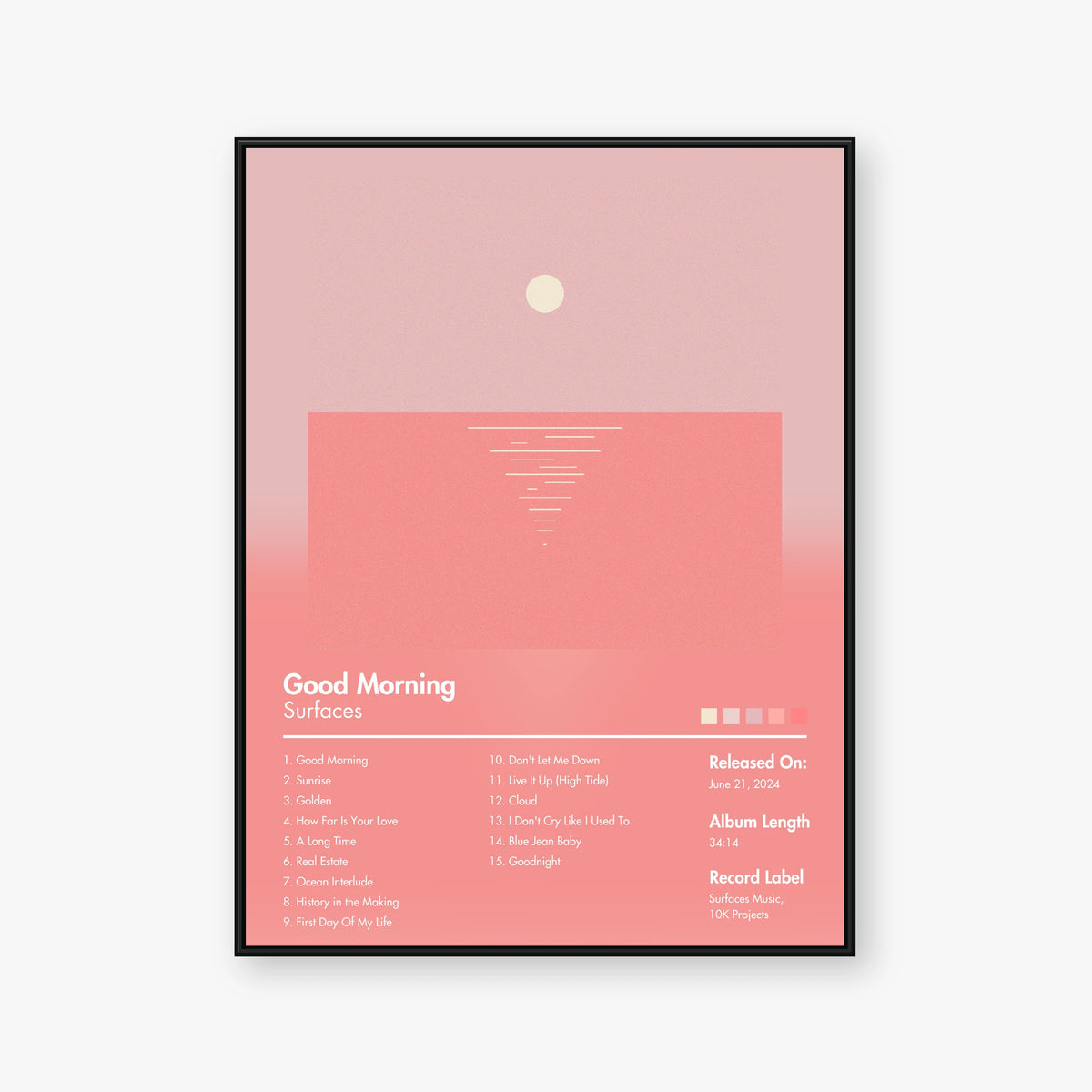 Surfaces — Good Morning Album Poster — Blur frame mockup