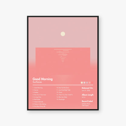 Surfaces — Good Morning Album Poster — Blur frame mockup