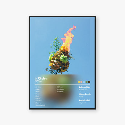 SWIM — In Circles Album Poster — Blur frame mockup