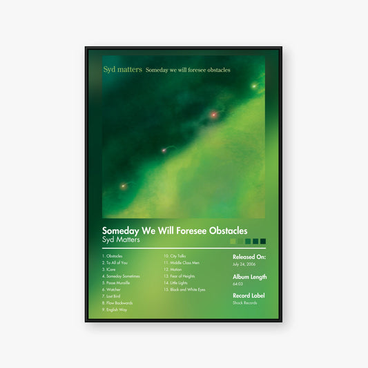 Syd Matters — Someday We Will Foresee Obstacles Album Poster — Blur frame mockup