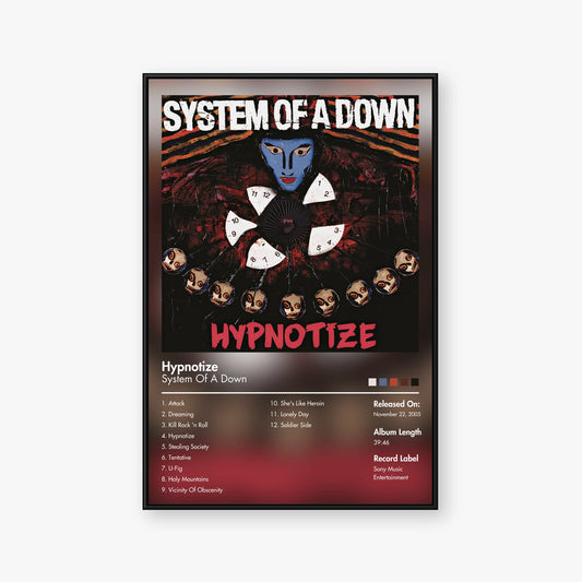 System of a Down — Hypnotize Album Poster — Blur frame mockup