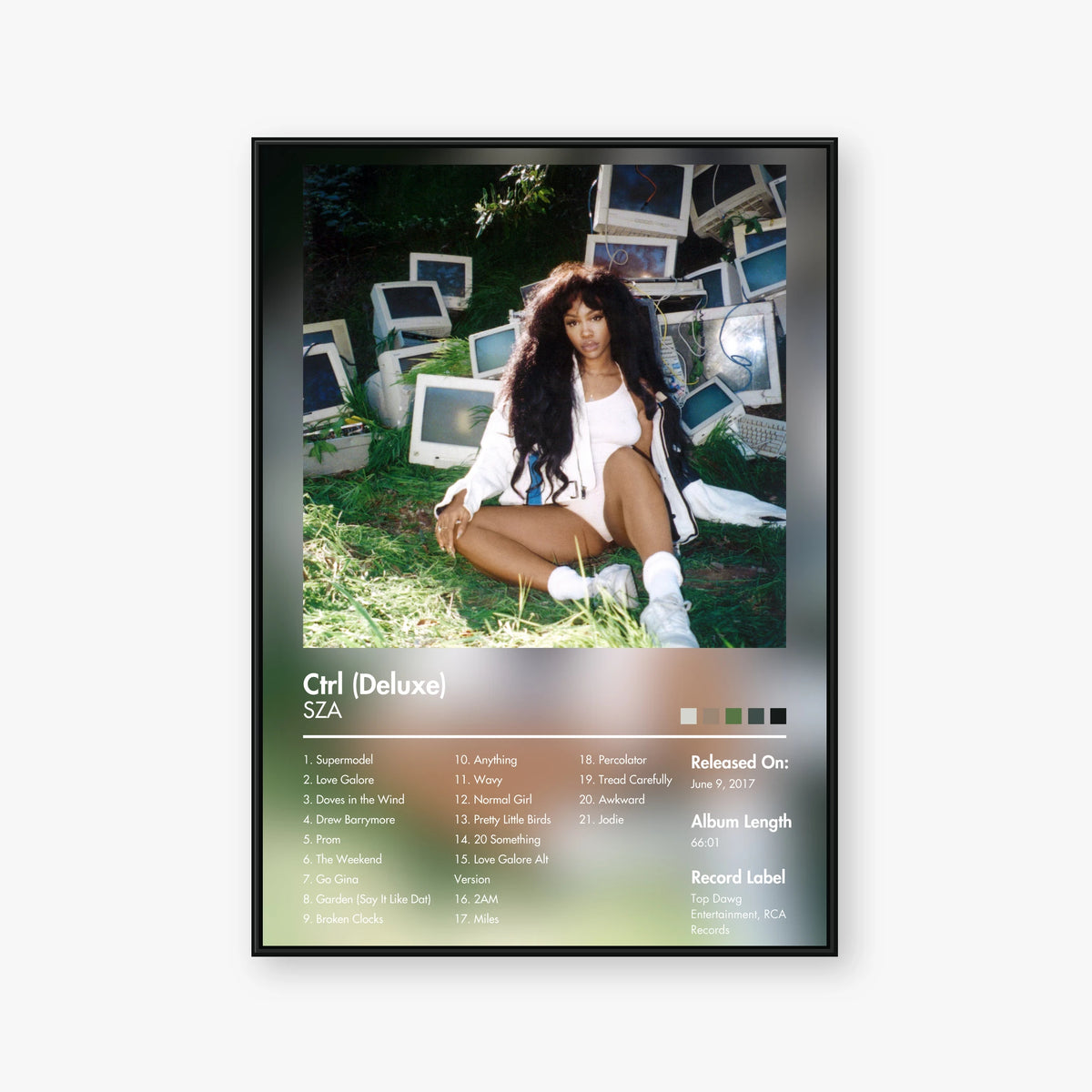 SZA — Ctrl (Deluxe) Album Poster — Blur frame mockup