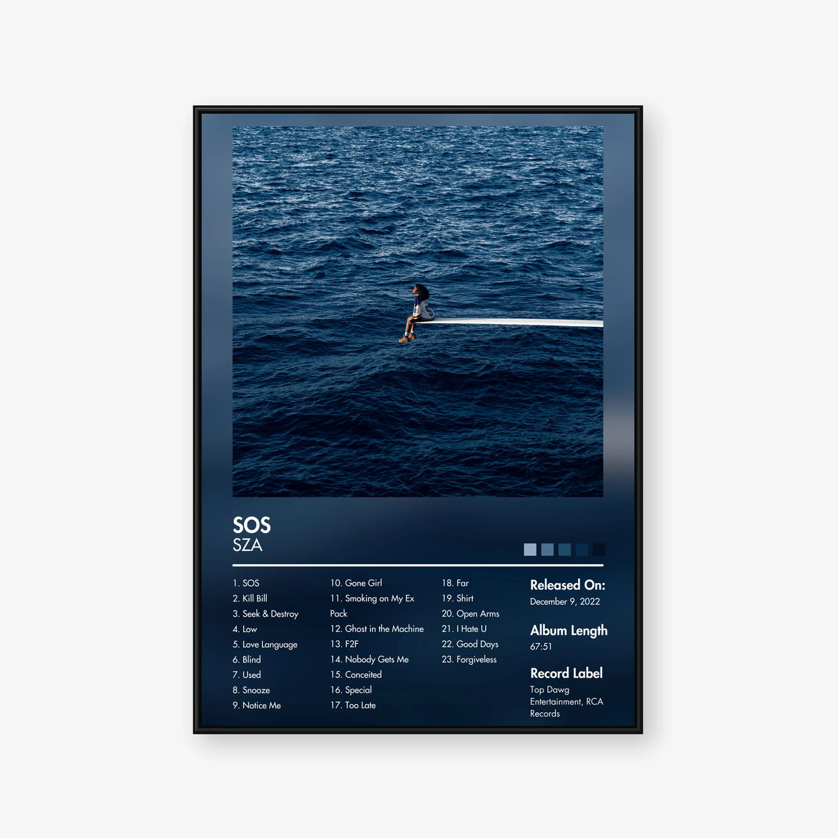 SZA — SOS Album Poster — Blur frame mockup
