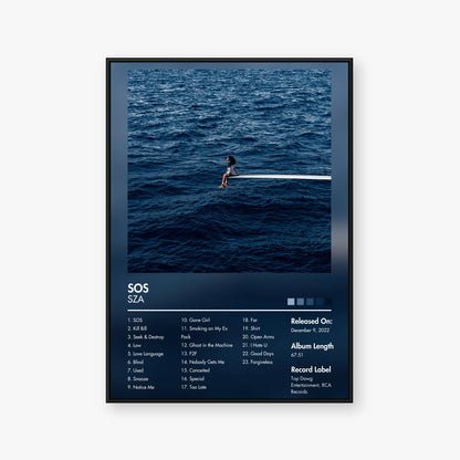 SZA — SOS Album Poster — Blur frame mockup