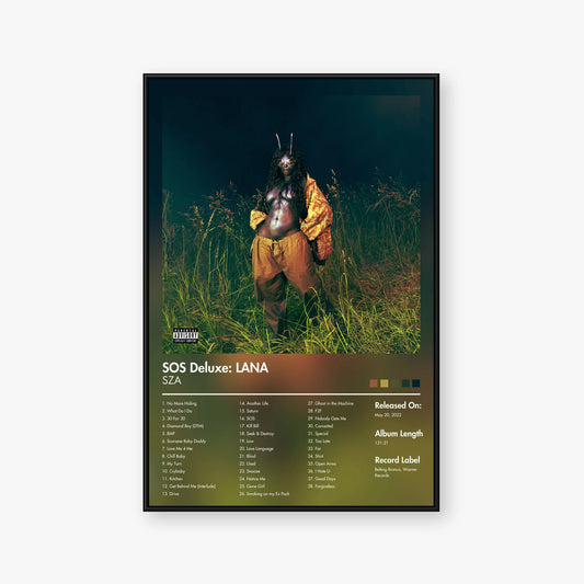 SZA — SOS (Deluxe: LANA) Album Poster — Blur frame mockup