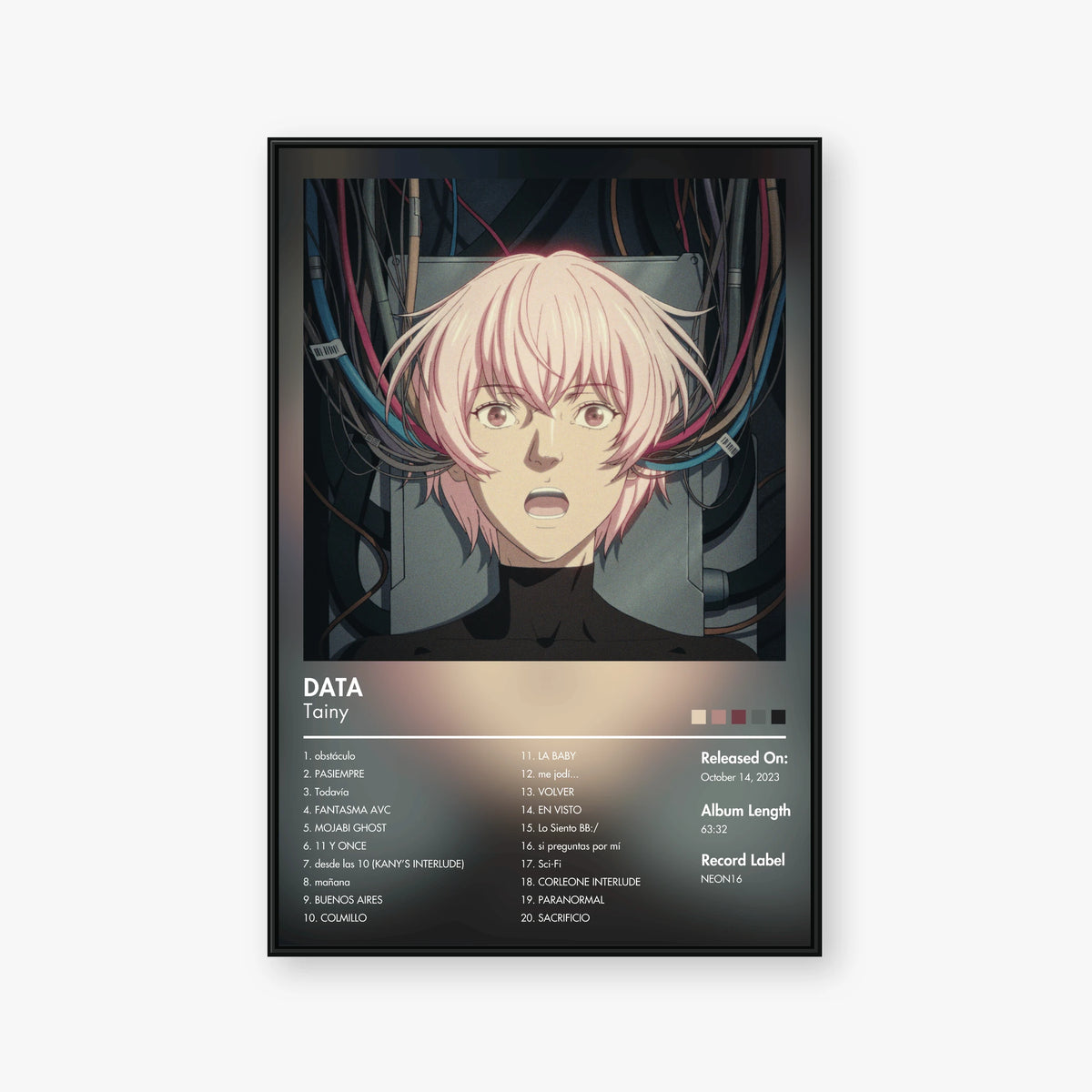 Tainy — DATA Album Poster — Blur frame mockup