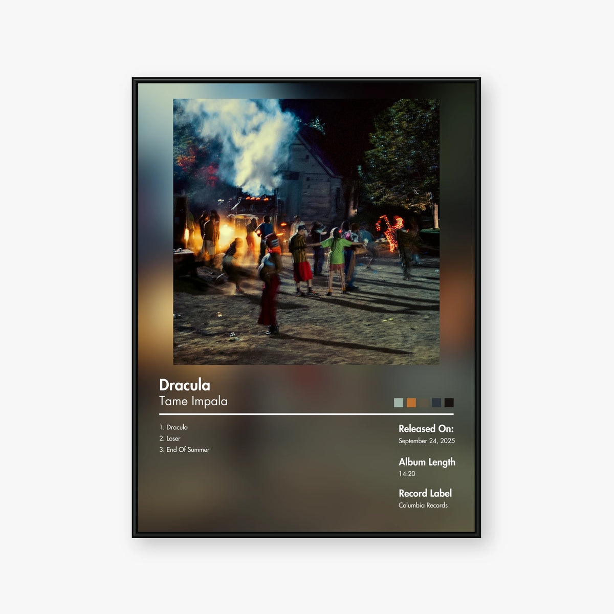 Tame Impala — Dracula Album Poster — Blur frame mockup