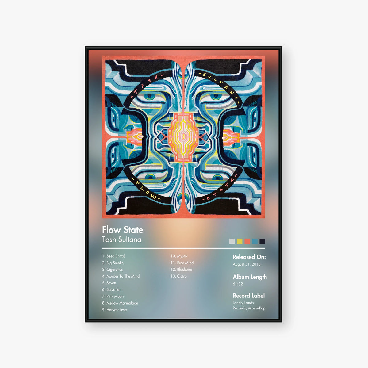 Tash Sultana — Flow State Album Poster — Blur frame mockup
