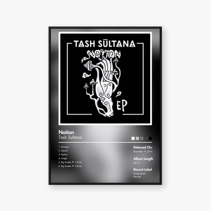 Tash Sultana — Notion Album Poster — Blur frame mockup