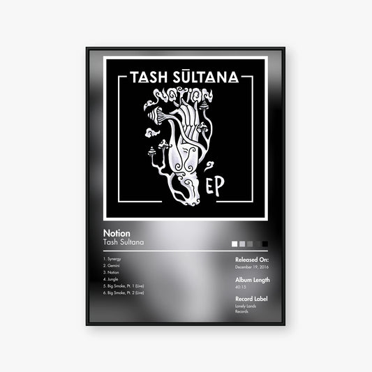 Tash Sultana — Notion Album Poster — Blur frame mockup