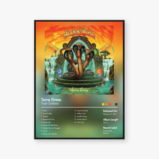 Tash Sultana — Terra Firma Album Poster — Blur frame mockup