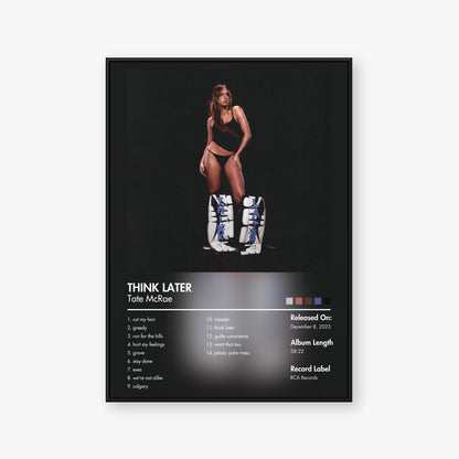 Tate McRae — THINK LATER Album Poster — Blur frame mockup