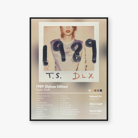 Taylor Swift — 1989 (Deluxe Edition) Album Poster — Blur frame mockup