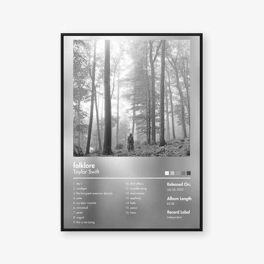 Taylor Swift — folklore Album Poster — Blur frame mockup